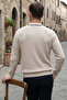 Men's Polo Neck Self-Stripe Patterned Knitwear Sweater - 2