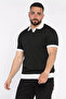 Polo Collar Striped Patterned Men's Knitwear T-Shirt - 2