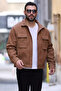 Men's Cashmere Coat with Front Snap Buttons - 2