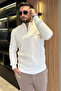 Men's Stand Collar Half-Zip Three-Thread Ribbed Sweatshirt - 2