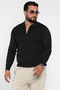 Half Zipper Lycra Men's Knitwear Sweater - 2