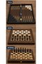 3-in-1 Game Set 31X31 cm - Chess, Backgammon and Checkers Set (Foldable Plastic / Wood Look Intelligence Game) - 7