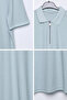 Men's Half Zip Polo Neck T-Shirt - 3