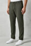 Men's Self-Patterned Trousers with Waist Tie