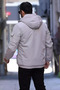 Men's Plush Hooded Zipper Coat - 3