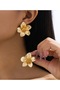 Flower and Heart Patterned Triple Earring Set - 2