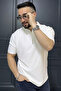 Men's Polo Collar Half Zipper T-Shirt - 2