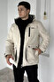 Lined Hooded Men's Coat - 2