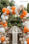 Set of 20 Orange Sea Sand Beige White Balloons Birthday Party Decoration Stylish Natural Decoration Balloon - 3