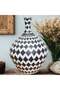 30 cm Handcrafted Decorative Vase with Geometric Pattern - 2
