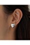 Heart Shaped Gray Women's Earrings - 2