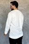 Crew Neck Men's Sweatshirt with Print Detail - 4