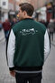 Men's Printed Front Snap Fastener Shawl Collar Jacket - 2