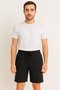 Embroidered Men's Shorts with Waist Ties