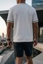 Men's Crew Neck T-Shirt with Stripe Detail - 2