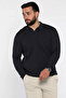Men's Polo Neck Patterned Knitwear Sweater - 2