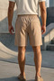 Men's Shorts with Elastic Waist and Laces - 2