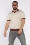 Men's Polo Neck Self-Line Patterned Color-Embellished Knitwear T-Shirt