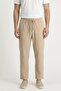 Men's Elastic Waist Lace-Up Trousers