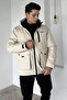 Lined Hooded Men's Coat