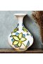 Handcrafted Decorative Vase, 15 cm, Floral Design - 2