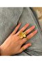 Adjustable Flower Motif Ring - 3