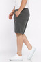 Men's Elastic Waist Pocket Zipper Double Leg Shorts - 2