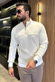 Men's Stand Collar Half-Zip Three-Thread Ribbed Sweatshirt - 3