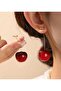 Chic Earrings with Cherry Figures - 2