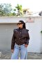 Padded Design Leather Jacket - 4