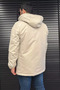 Men's Hooded Plush Zippered Coat - 4