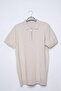 Men's Solid Color Half Zip Polo Collar Knitwear T-Shirt - 4