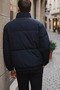 Men's Coat with Inner Lining and Zipper and Elastic Waist - 3