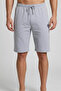 Men's Shorts with Elastic Waist and Emblem Detail