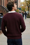 Men's Self-Patterned Polo Collar Knit Sweater - 2