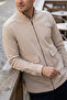 Men's Zippered Double Pocket Pique Jacket