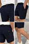 Men's Elastic Waist Tied Linen Shorts - 2