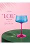R'Eyla Lol Bohemia Crystal 220 Cc Oven Painted Cup Goblet Blue Fuchsia – Set of 2 - 6