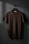 Men's Half-Zip Patterned Knitwear T-Shirt - 2