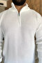 Mock Neck Half Zipper Men's Knitwear Sweater - 4