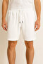 Men's Elastic Waist Self-Patterned Shorts with Pockets