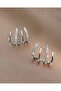 E Model Earrings with Crystal Stone Detail - 3