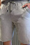 Men's Waist-Tie Self-Patterned Pocketed Shorts - 4