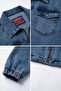 Men's Front Zipper Jean Denim Jacket - 4