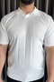 Men's Polo Neck T-Shirt with Self-Line Pattern - 4