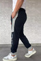Men's Ribbed Cuff Jogger Sweatpants with Printed Text - 2