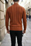 Men's Turtleneck Patterned Knitwear Sweater - 3