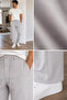 Men's Jogger Pants with Elastic Waist and Ties - 2