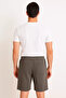 Embroidered Men's Shorts with Waist Ties - 2