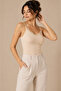 Women's 4-Pack 95% Cotton Lace Detailed Thin Strap Ribbed Undershirt - 3